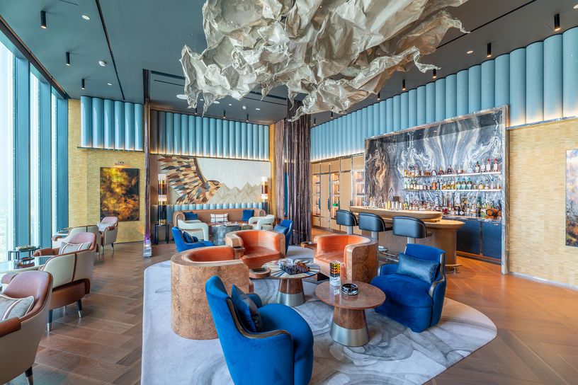 N53 Cigar Lounge interior construction company dubai