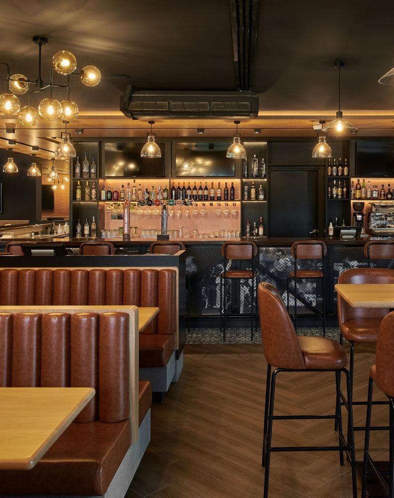Icon Sports Bar entreprises françaises de décoration dintérieur pour locaux commerciaux KPS