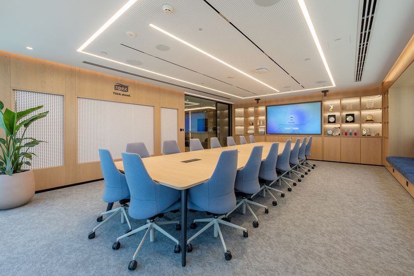Essity commercial interior fit out companies abu dhabi